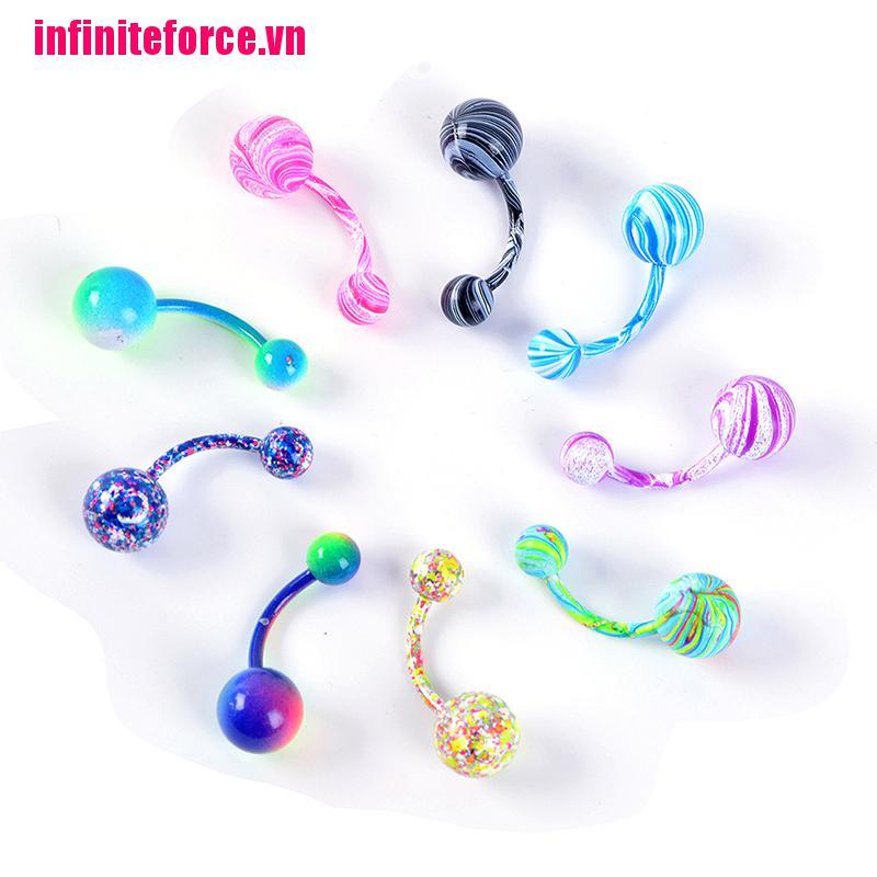 Set 16 Khuyên Rốn Đính Đá Pha Lê