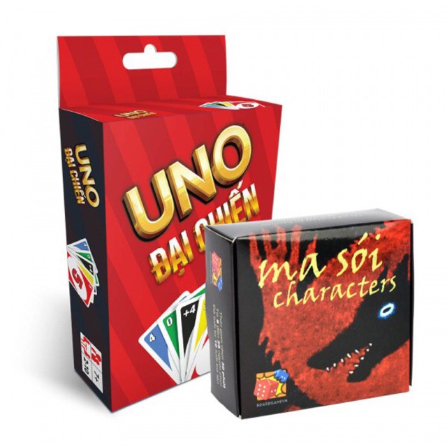 Bộ Sản Phẩm Combo Uno + Ma sói Character Việt hóa Hàng Độc