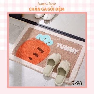 Thảm lau chân lông cừu 3D - Chống trượt. Kích thước 40x60
