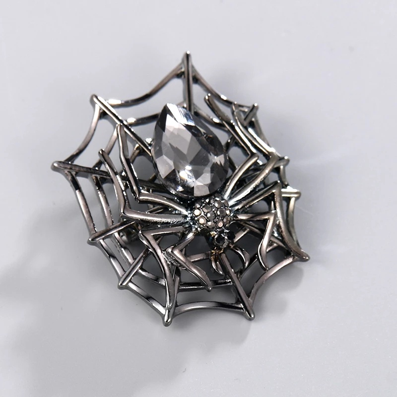 Ghim Cài Áo Hình Nhện Lưới Nhện Đính Đá Màu Sắc Cổ Điển Thời Trang Cho Nam Và Nữ