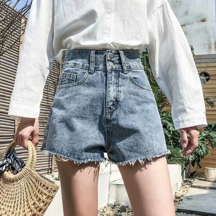 Women's Korean Casual Pants Loose Fashion High Waist Denim Shorts