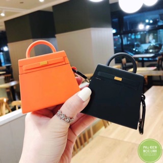 ☘️Tặng kèm móc treo☘️ Case bao Airpod 1 2 Luxury Hermes Bag - Vỏ bọc Cover đựng tai nghe không dây Airpods i11, i12...