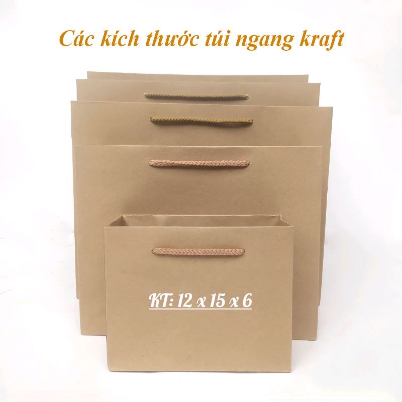 10 Túi giấy kraft dây vải chắc chắn