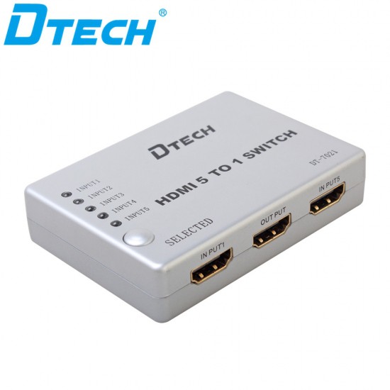 Bộ gộp HDMI 5 vào 1 DTECH DT7021