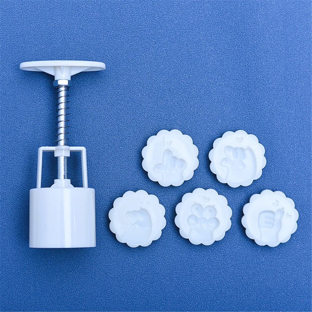 Khuôn Làm Bánh Trung Thu Dạng Nhấn Hình Trái Tim Phong Cách Trung Hoa