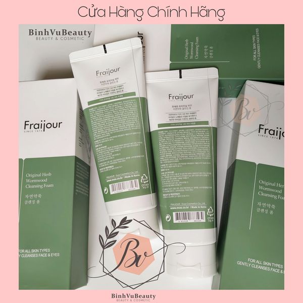 Sửa Rửa Mặt Giảm Mụn Cấp Ẩm Trắng Da Tạo Bọt Dịu Nhẹ FRAIJOUR