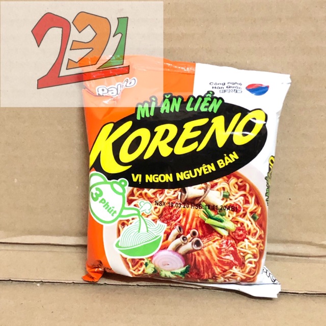 Túi Mỳ Koreno Up 3 phút Vị Kimchi 75g