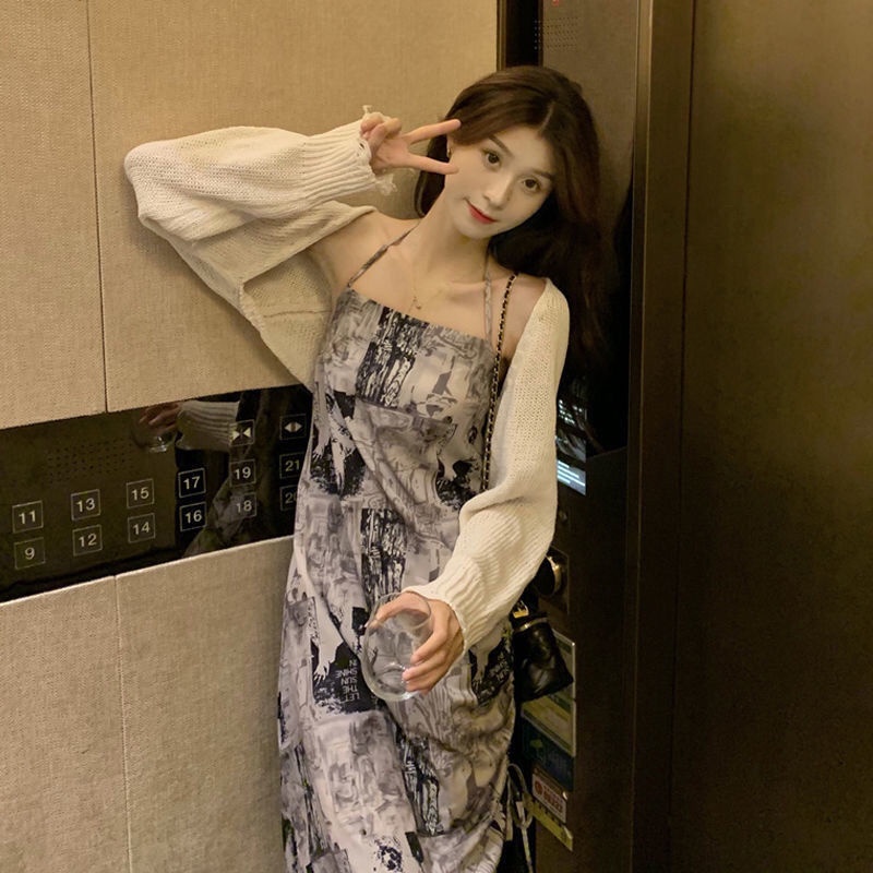 Đầm Dây Rút Hở Lưng Phong Cách Cổ Điển Thiết Kế Mới Size s 2022 Cho Nữ