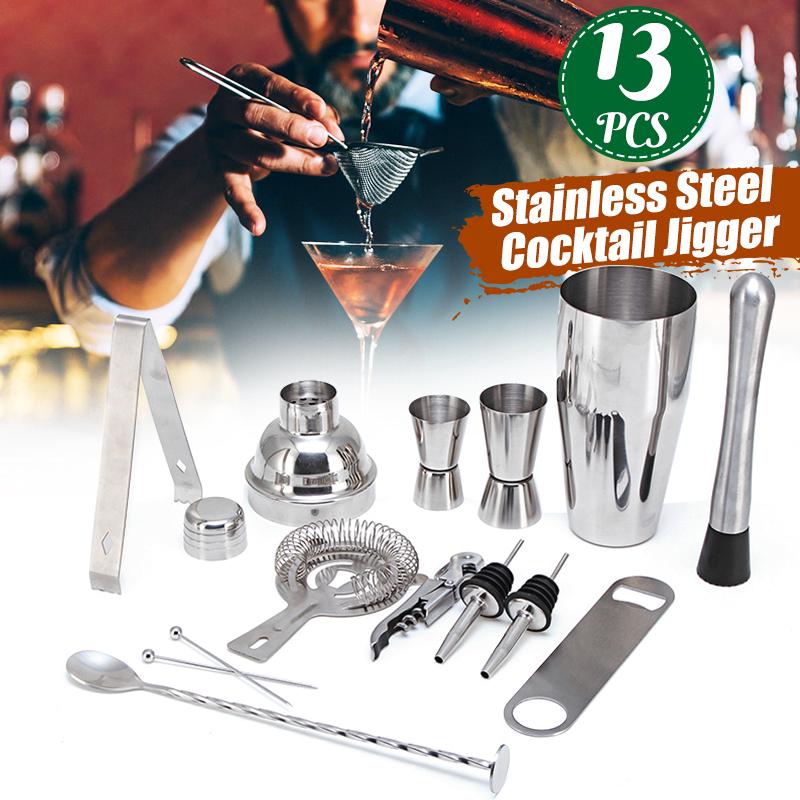 Bộ 13 dụng cụ pha chế cocktail bằng thép không gỉ