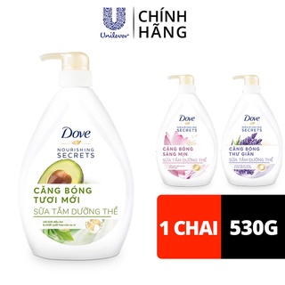 Sữa tắm dưỡng thể với chiết xuất thiên nhiên Dove dưỡng da căng bóng thư giãn 530g