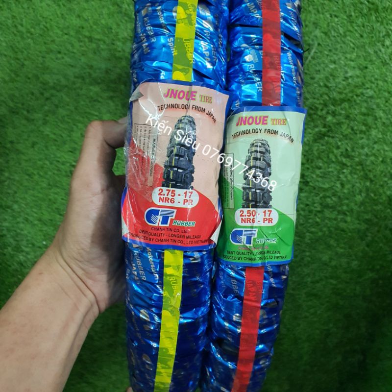 Lốp gai chân chó honda win100, 67 thông số 250/17, 275/17