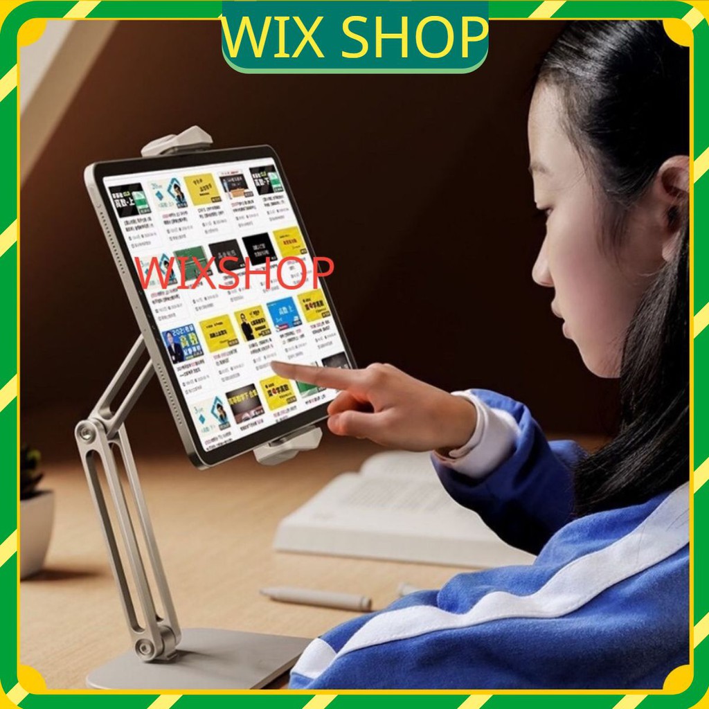 P47 - Giá Đỡ Kẹp Điện Thoại LiveStream, Kệ Đỡ Galaxy Tab iPad iPhone dạng kẹp máy tính bảng tablet xoay 360 độ cao cấp