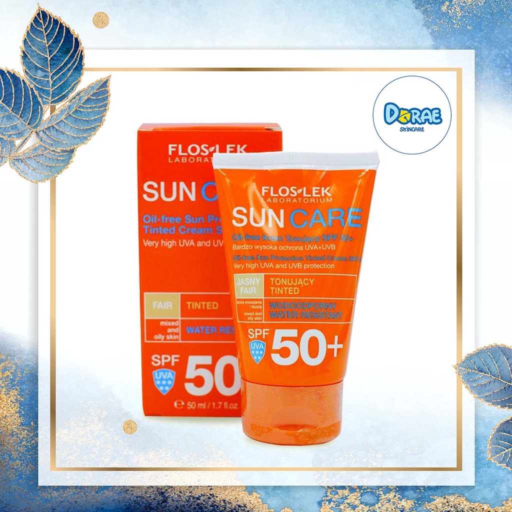 ✅[ Chính hãng Floslek] Kem chống nắng kiềm dầu Floslek Sun Oil Free Protection Tinted Cream SPF50+_50ml