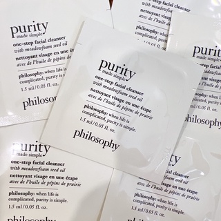 Sample sữa rửa mặt purity by philosophy 1.5ml