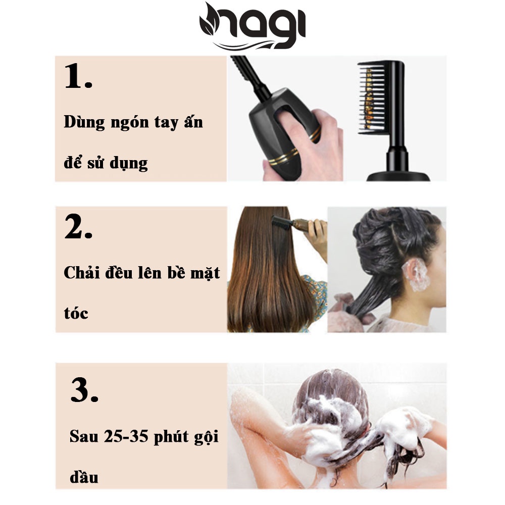 Dầu gội nhuộm tóc màu Trà Sữa Nagi CREAM-COLORED 05 chiết xuất từ thiên nhiên chai 400ml