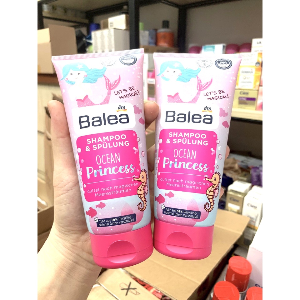 Balea- bộ sản phẩm Son dưỡng+ gội xả+ xịt dưỡng tóc & chống rối cho bé Gái- hàng Đức