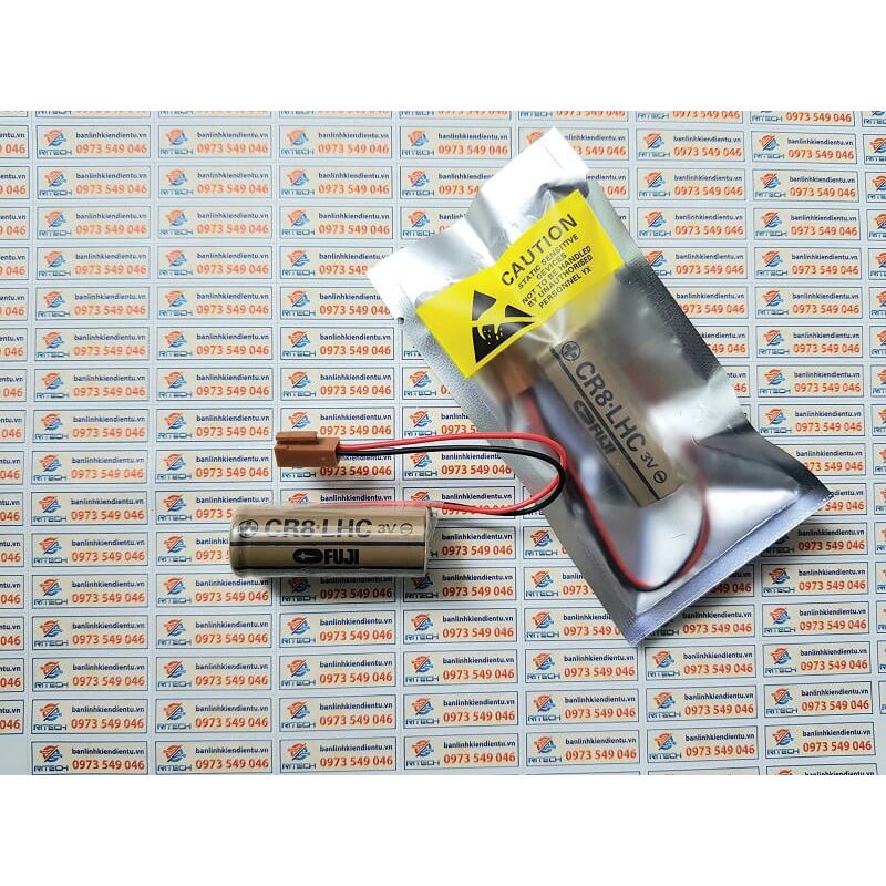 Pin CR8.LHC 3V Cho PLC, Servo, Máy CNC CÓ ĐIỆN TRỞ