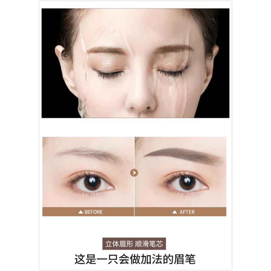 Bút Kẻ Lông Mày Hai Đầu Không Thấm Nước Lâu Trôi Trang Điểm Tự Nhiên | BigBuy360 - bigbuy360.vn