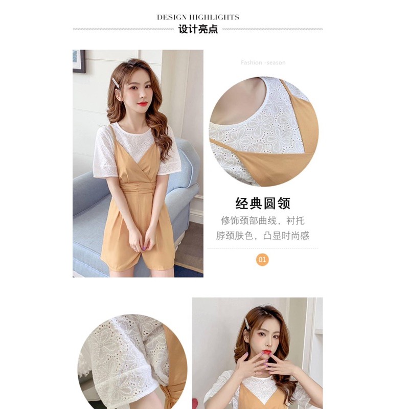 Set Áo Ren Hoa + Yếm Jum Hàng Quảng Châu Cực Đẹp