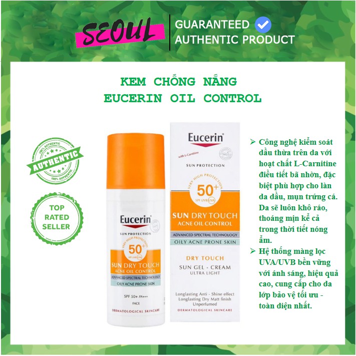 Eucerin 🌕 kem chống nắng EUCERIN OIL CONTROL SUN GEL CRE