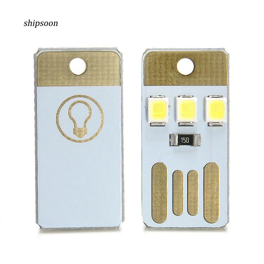 Set 2 Đèn LED USB Mini Ánh Sáng Trắng Dành Cho PC Laptop
