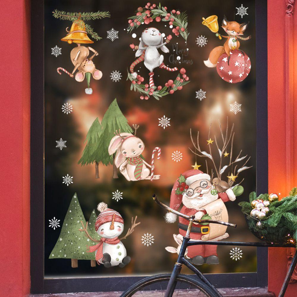 Miếng Dán Trang Trí Cửa Kính Họa Tiết Chữ Merry Christmas Độc Đáo DIY