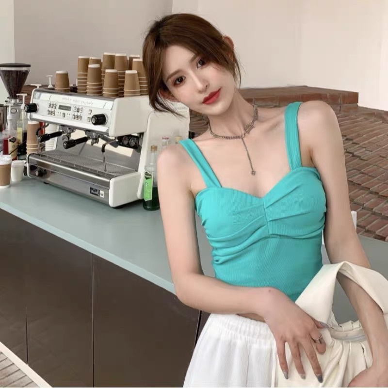 Áo yếm nữ ngắn trên rốn có đệm ngực