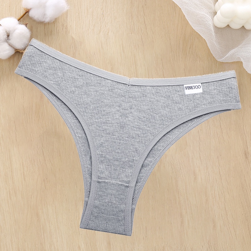 Cute Byte Quần Lót Cotton Brazil Lưng Thấp 8 Màu Trơn Gợi Cảm Dễ Thương Cho Nữ
