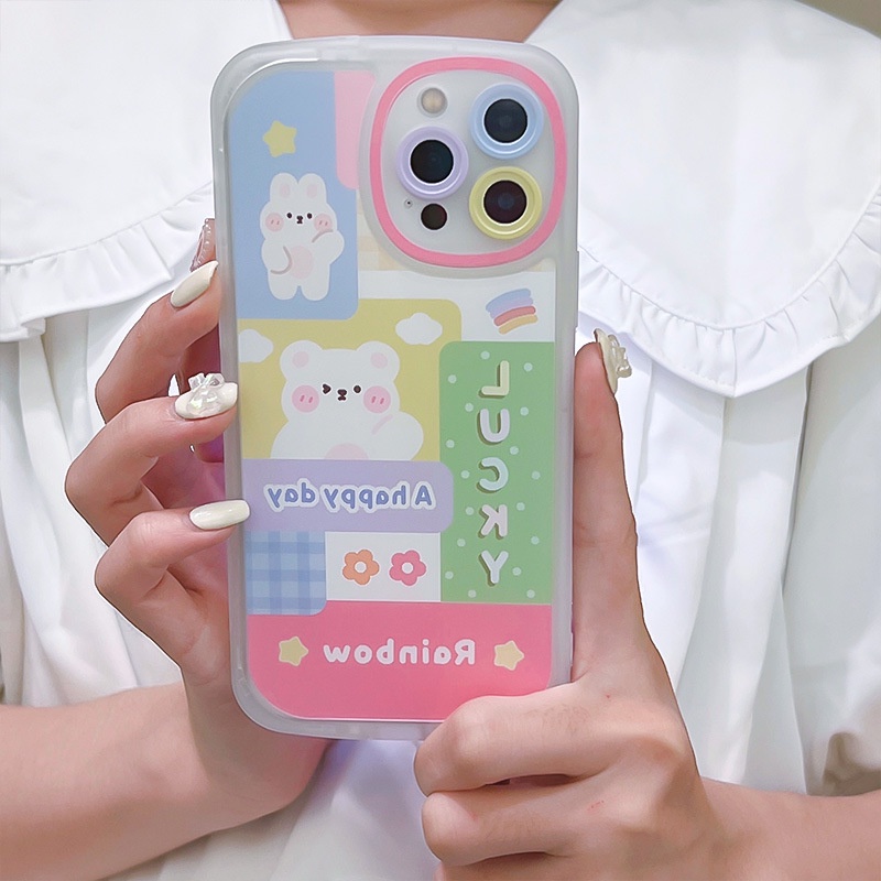 Ốp Điện Thoại Có Giá Đỡ Hình Gấu Cho iphone7 / 7plus / 8 / 8plus / xs / 11 / 12 / 13 / 14 / pro / max / plus / promax