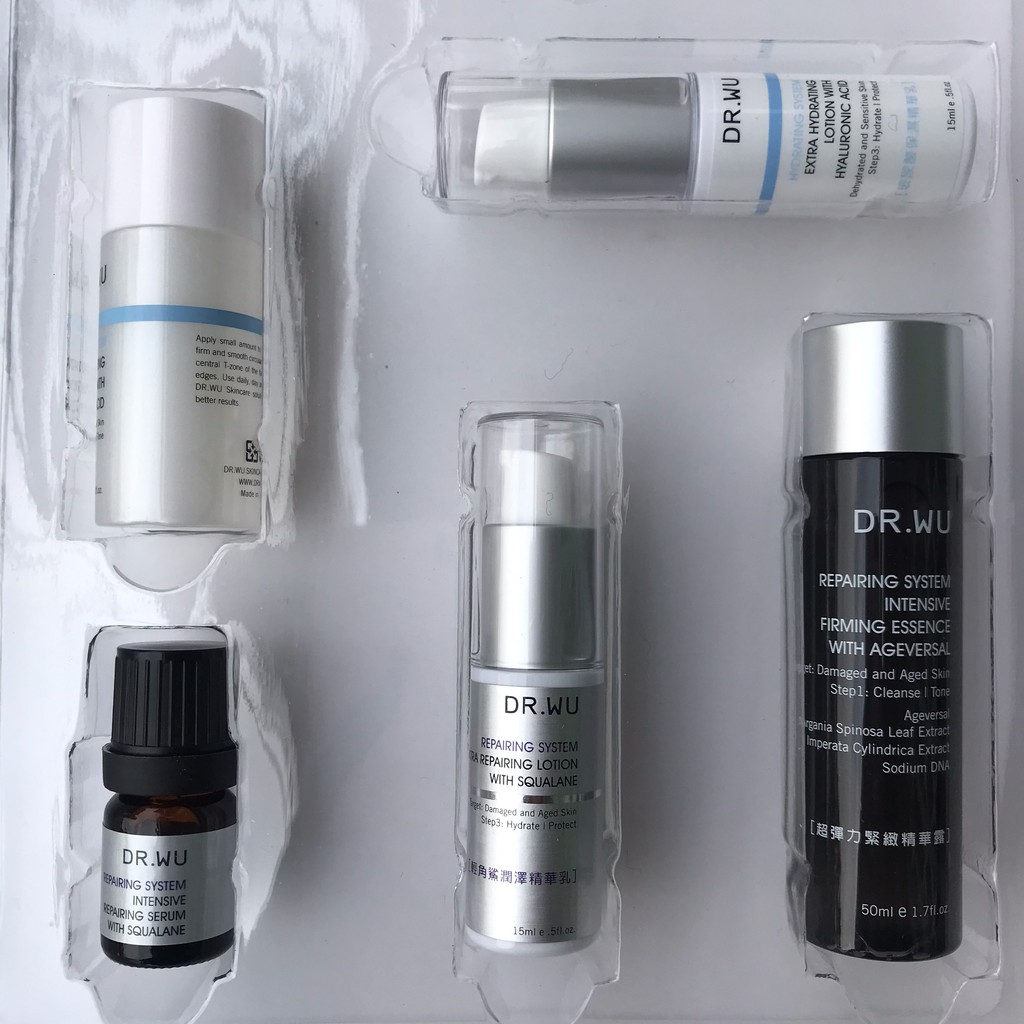 DR.WU SQUALANE Bộ Dưỡng Da Chống Lão Hóa, Phục Hồi và Săn Chắc Minisize (Toner, Serum, Lotion)