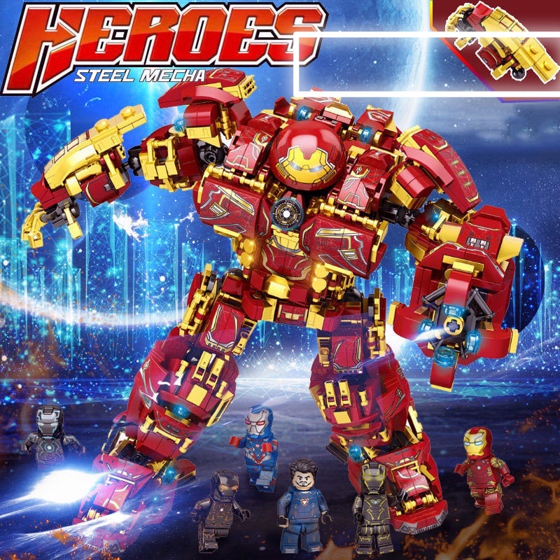 Đồ chơi lắp ráp xếp hình mô hình Robot siêu anh hùng Avengers Bộ robot lắp ghép 283 chi tiết Datas