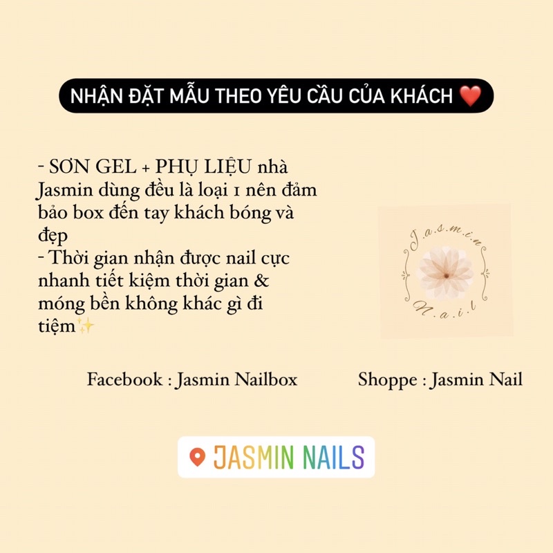 [Freeship] Nailbox bộ móng úp thiết kế 10 móng tặng keo dũa có nhận làm theo yêu cầu