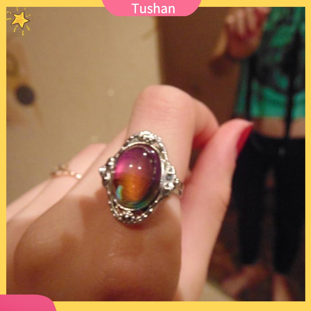 Nhẫn Unisex Thay Đổi Màu Sắc Theo Tâm Trạng Phong Cách Vintage