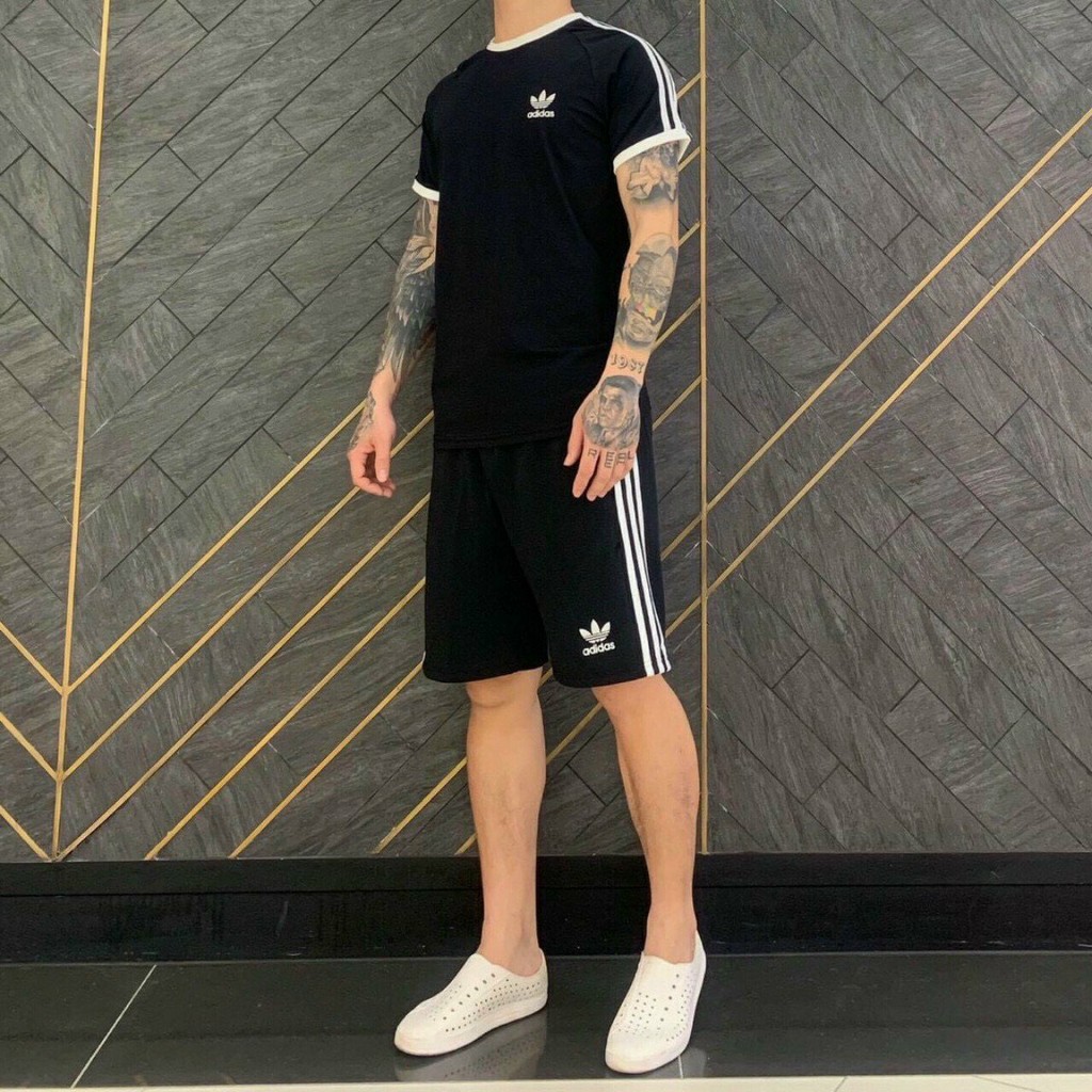Đồ bộ nam thể thao ngắn tay, đồ mặc nhà chất thun mát mịn màu trắng nhiều mẫu tp_shop_87 ms1115