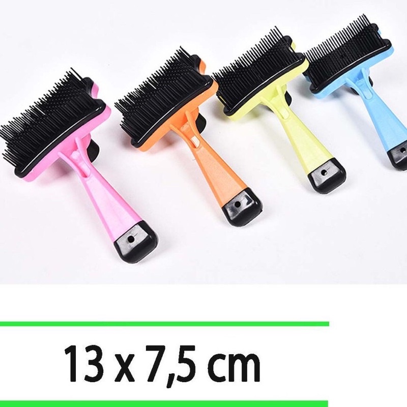 Lược Chải Lông Chó Mèo Có Nút Bấm Loại Bỏ Lông Rụng, Giúp Lông Mềm Mượt
