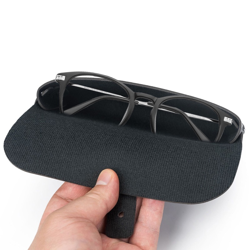 1 Hộp Đựng Mắt Kính Bằng Da PVC Có Khóa Cài Ốp