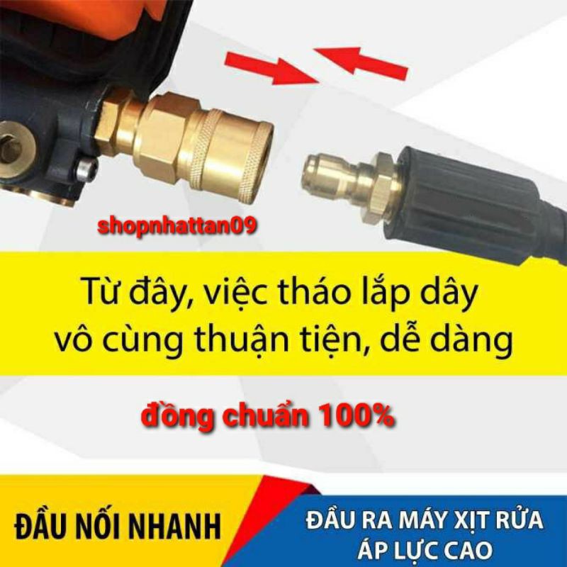 Bộ Khớp Nối Nhanh Cho Máy Xịt,Rửa Xe Gia Đình Tiện Dụng