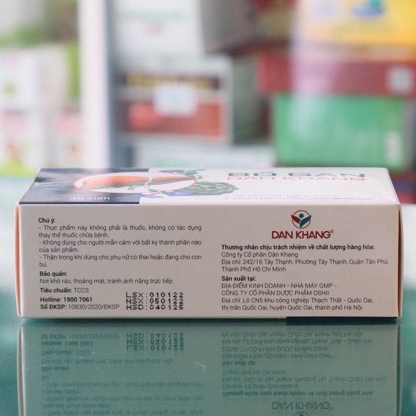 Bổ Gan Dân Khang [mẫu mới] Viên uống hỗ trợ giải độc gan, hạ men gan, tái tạo tế bào gan (Hộp 30 viên)
