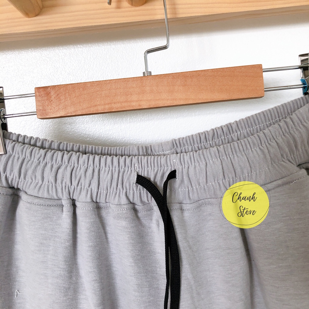 Quần Ống Suông Ulzzang Nam Nữ Sọc Phối Màu Track Pant Có Dây Rút Gấu