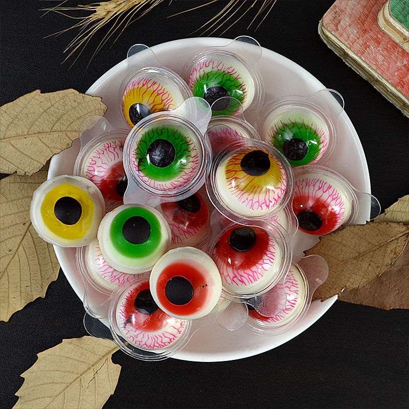 Kẹo halloween kẹo dẻo có nhân con mắt kẹo halloween