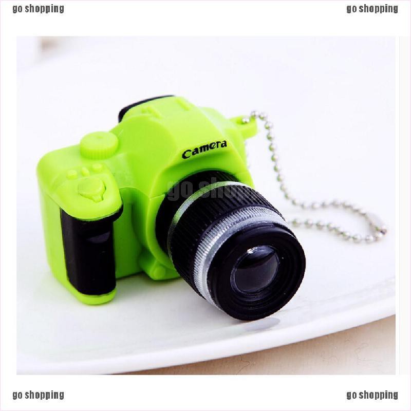 {go shopping}Cute Mini Toy Camera Charm Keychain With Flash Light&amp;Sound Effect Gift