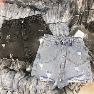 CHÂN VÁY JEANS RÁCH