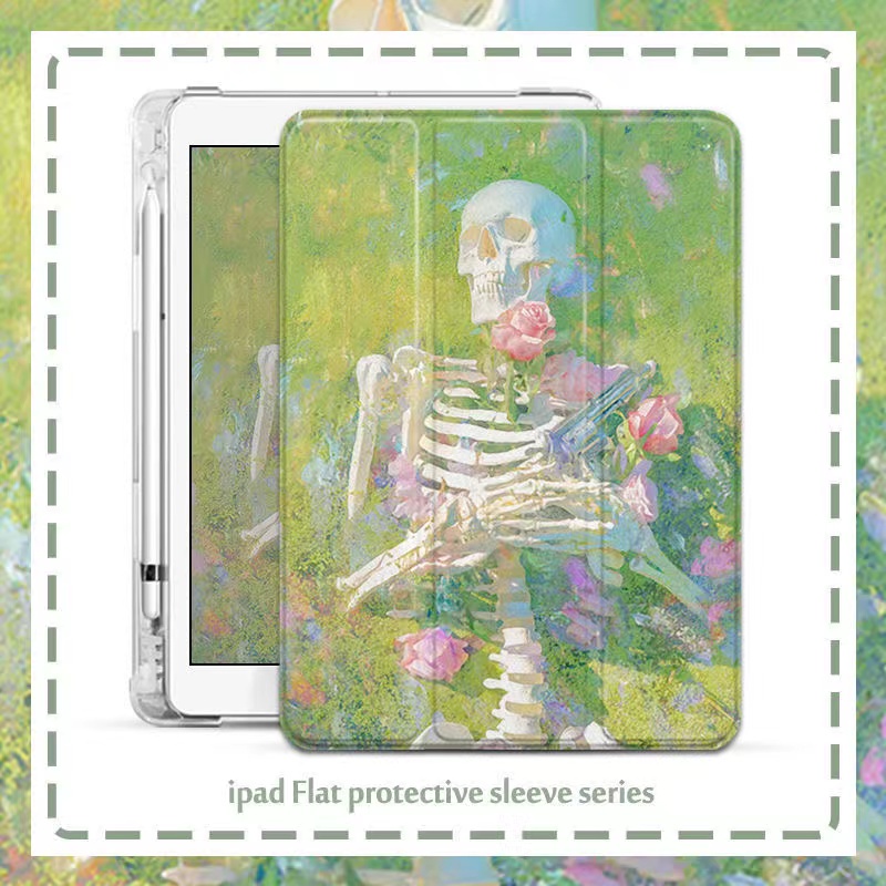 Bao Da Máy Tính Bảng Có Ngăn Đựng Bút Cho Apple ipad Air4 10.9 Air1 / 2 / 3 9.7in 2017 / 2018 / 2020 / 2021 10.2 ipad pro 11inch Mini4 / 5 / 6