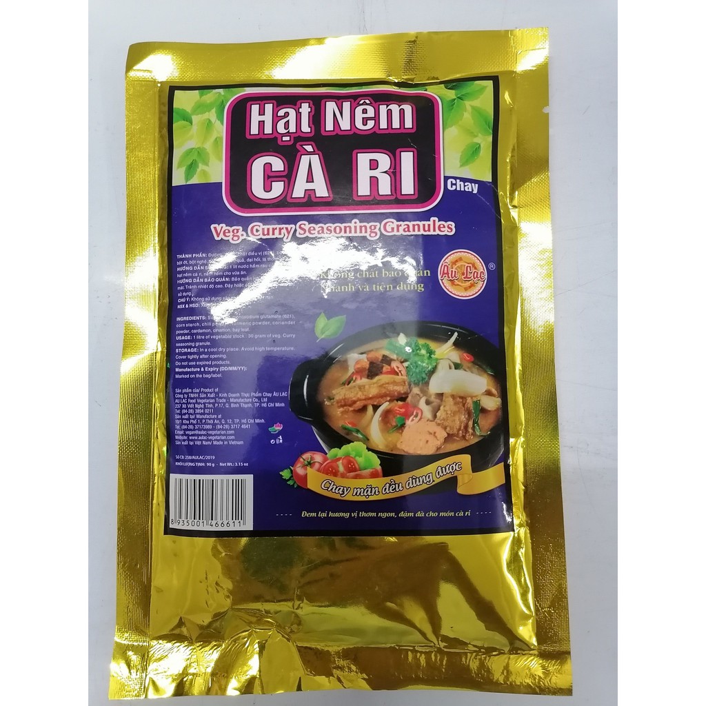 Hạt Nêm Cà Ri Chay Âu Lạc