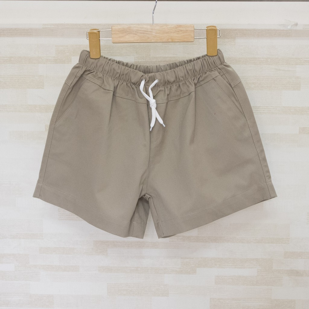 Quần short đùi kaki nữ lưng thun đẹp, giá rẻ Big Size [42kg-80kg] NoBrandYesKhaki