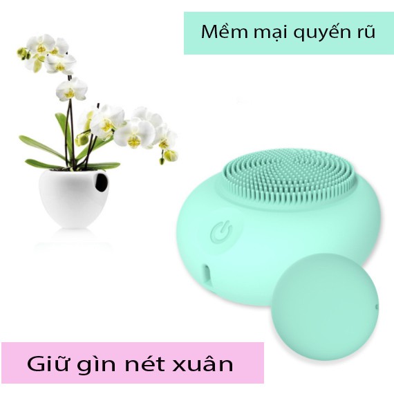 Máy rửa mặt massage silicone Demacare DM3101 ( xanh)