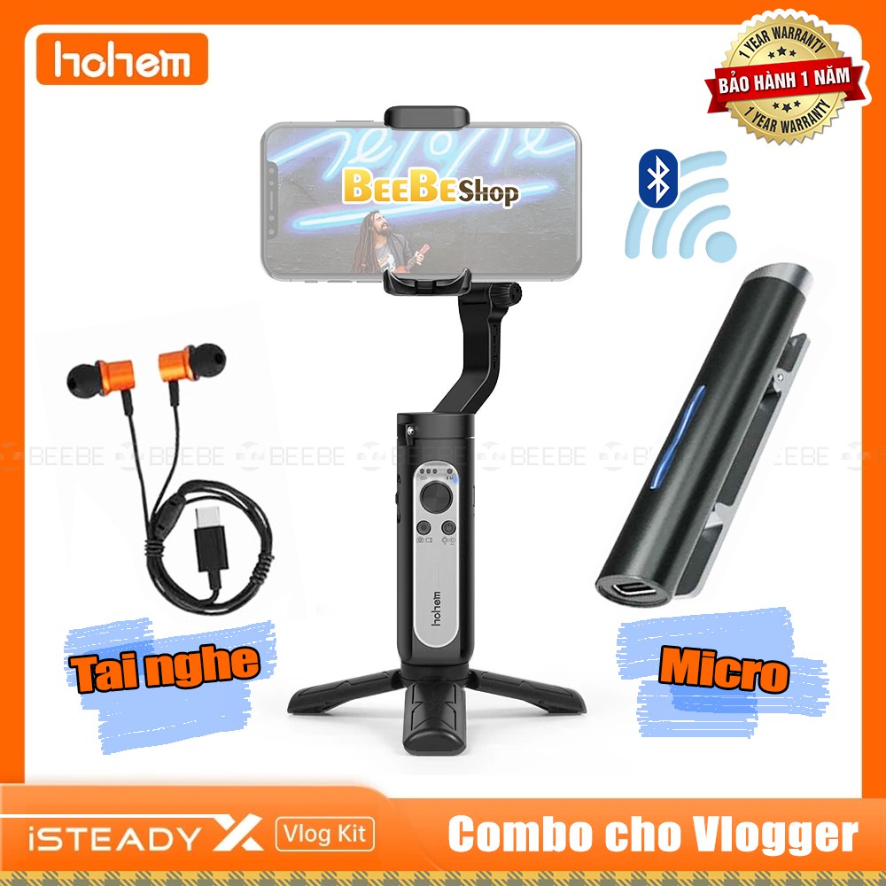 Hohem ISteady X Vlogger Kit - Gimbal Chống Rung Có Micro Bluetooth và Tai Nghe (Combo) thumbnail