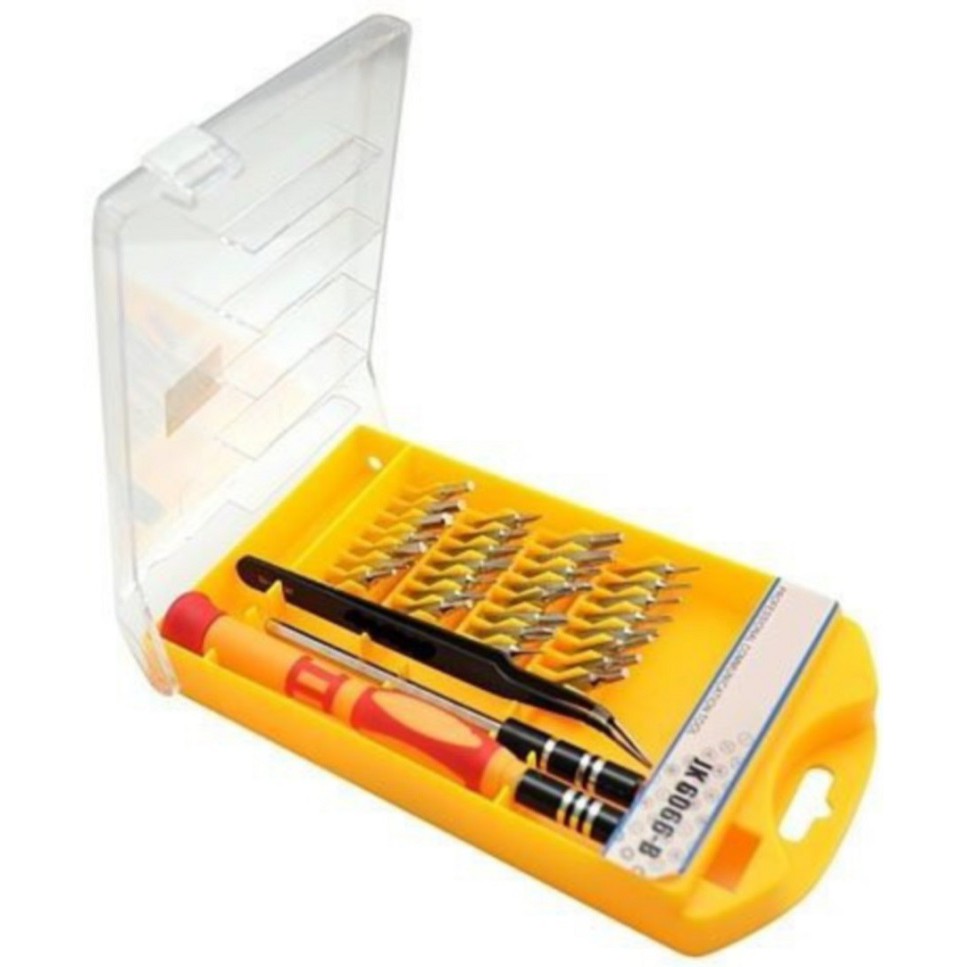 Bộ tua vít 32 đầu đa năng Jackly JK6066-B có nam châm (vàng), Bộ dụng cụ sữa chữa tiện dụng không thể thiếu mỗi nhà