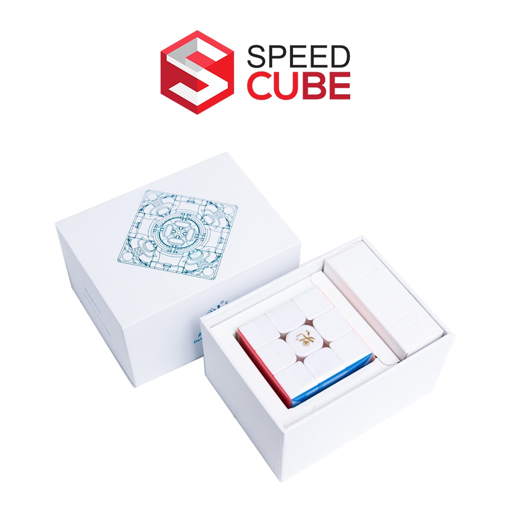 Rubik 3x3 Dayan Zhanchi Pro M Stickerless/Viền Đen, Rubik có nam châm - Shop Speed Cube