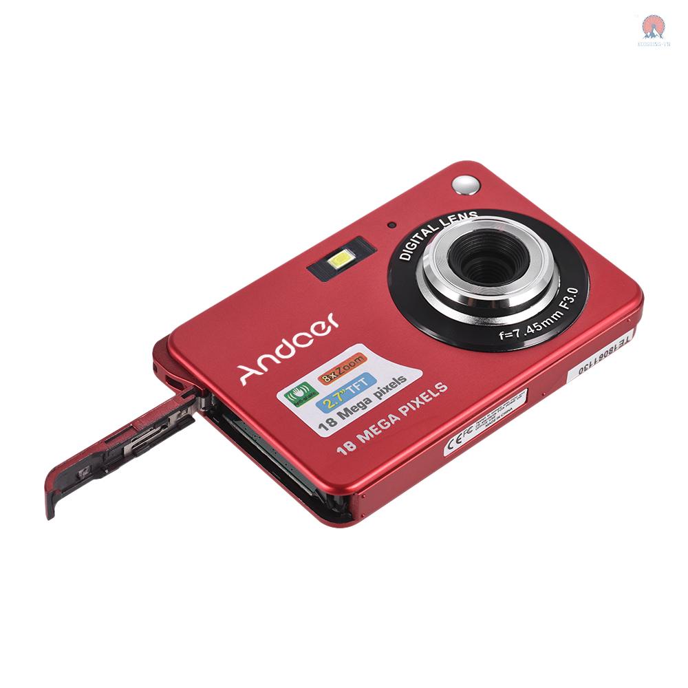 Máy quay video kỹ thuật số Andoer 18M 720P HD 8 lần pin 2.7inch có thể sạc lại cho trẻ em
 | BigBuy360 - bigbuy360.vn